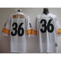 Mitchell & Ness Pittsburgh Steelers #36 Jerome Bettis White Stitched Throwback NFL Jersey