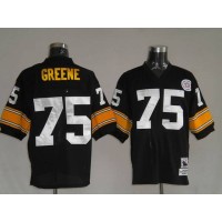 Mitchell & Ness Pittsburgh Steelers #75 Joe Greene Black Stitched Throwback NFL Jersey