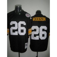 Mitchell And Ness Pittsburgh Steelers #26 Rod Woodson Black Stitched Throwback NFL Jersey