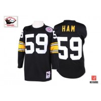 Mitchell And Ness Pittsburgh Steelers #59 Jack Ham Black Stitched Jersey