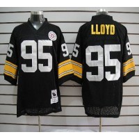 Mitchell And Ness Pittsburgh Steelers #95 Greg Lloyd Black Stitched Jersey