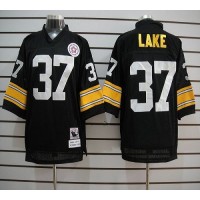 Mitchell And Ness Pittsburgh Steelers #37 Carnell Lake Black Stitched NFL Jersey