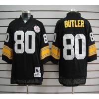 Mitchell And Ness Pittsburgh Steelers #80 Jack Butler Black Stitched NFL Jersey