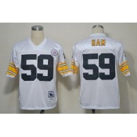 Mitchell And Ness Pittsburgh Steelers #59 Jack Ham White Stitched NFL Jersey