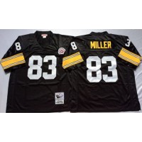 Mitchell And Ness Pittsburgh Steelers #83 Heath Miller Black Throwback Stitched NFL Jersey