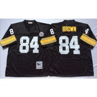 Mitchell And Ness Pittsburgh Steelers #84 Antonio Brown Black Throwback Stitched NFL Jersey