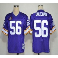 Mitchell And Ness Hall of Fame 2012 Minnesota Vikings #56 Chris Doleman Purple Stitched Throwback NFL Jersey