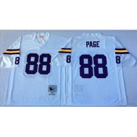 Mitchell And Ness Minnesota Vikings #88 Alan Page White Throwback Stitched NFL Jersey