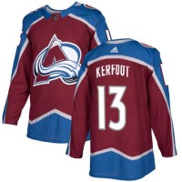 Adidas Colorado Avalanche #13 Alexander Kerfoot Burgundy Home Authentic Stitched NHL Jersey