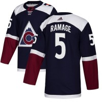 Adidas Colorado Avalanche #5 Rob Ramage Navy Alternate Authentic Stitched NHL Jersey