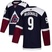 Adidas Colorado Avalanche #9 Lanny McDonald Navy Alternate Authentic Stitched NHL Jersey