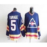 Colorado Avalanche CCM Throwback #5 Rob Ramage Blue Stitched NHL Jersey