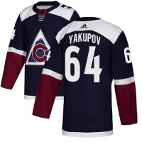 Adidas Colorado Avalanche #64 Nail Yakupov Navy Alternate Authentic Stitched NHL Jersey