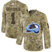 Adidas Colorado Avalanche #1 Semyon Varlamov Camo Authentic Stitched NHL Jersey