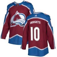 Adidas Colorado Avalanche #10 Sven Andrighetto Burgundy Home Authentic Stitched NHL Jersey
