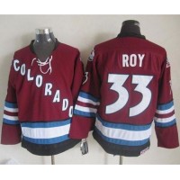Colorado Avalanche #33 Patrick Roy Red CCM Throwback Stitched NHL Jersey