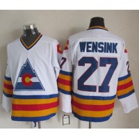 Colorado Avalanche #27 John Wensink White CCM Throwback Stitched NHL Jersey