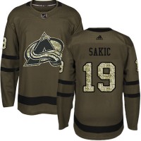 Adidas Colorado Avalanche #19 Joe Sakic Green Salute to Service Stitched NHL Jersey
