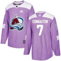 Adidas Colorado Avalanche #7 Kevin Connauton Purple Authentic Fights Cancer Stitched NHL Jersey