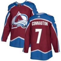 Adidas Colorado Avalanche #7 Kevin Connauton Burgundy Home Authentic Stitched NHL Jersey