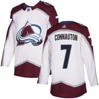 Adidas Colorado Avalanche #7 Kevin Connauton White Road Authentic Stitched NHL Jersey