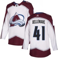 Adidas Colorado Avalanche #41 Pierre-Edouard Bellemare White Road Authentic Stitched NHL Jersey