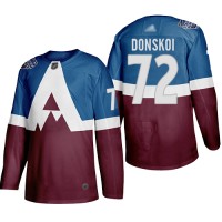 Adidas Colorado Colorado Avalanche #72 Joonas Donskoi Men's 2020 Stadium Series Burgundy Stitched NHL Jersey