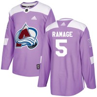 Adidas Colorado Avalanche #5 Rob Ramage Purple Authentic Fights Cancer Stitched NHL Jersey