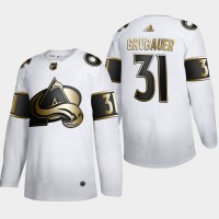 Colorado Colorado Avalanche #31 Philipp Grubauer Men's Adidas White Golden Edition Limited Stitched NHL Jersey