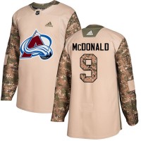 Adidas Colorado Avalanche #9 Lanny McDonald Camo Authentic 2017 Veterans Day Stitched NHL Jersey