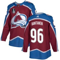 Adidas Colorado Avalanche #96 Mikko Rantanen Burgundy 2022 Stanley Cup Final Patch Home Authentic Stitched NHL Jersey
