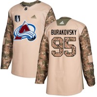 Adidas Colorado Avalanche #95 Andre Burakovsky Camo Authentic 2022 Stanley Cup Final Patch Veterans Day Stitched NHL Jersey
