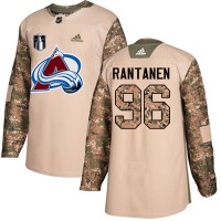 Adidas Colorado Avalanche #96 Mikko Rantanen Camo Authentic 2022 Stanley Cup Final Patch Veterans Day Stitched NHL Jersey