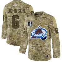 Adidas Colorado Avalanche #6 Erik Johnson Camo 2022 Stanley Cup Final Patch Authentic Stitched NHL Jersey