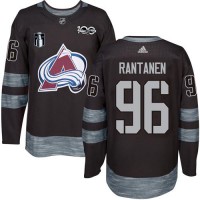 Adidas Colorado Avalanche #96 Mikko Rantanen Black 2022 Stanley Cup Final Patch 100th Anniversary Stitched NHL Jersey