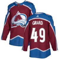 Adidas Colorado Avalanche #49 Samuel Girard Burgundy Home Authentic Stitched NHL Jersey