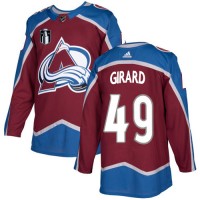 Adidas Colorado Avalanche #49 Samuel Girard Burgundy 2022 Stanley Cup Final Patch Home Authentic Stitched NHL Jersey