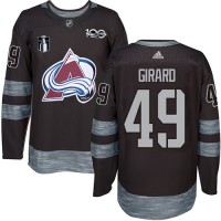 Adidas Colorado Avalanche #49 Samuel Girard Black 2022 Stanley Cup Final Patch 100th Anniversary Stitched NHL Jersey