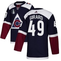 Adidas Colorado Avalanche #49 Samuel Girard Navy 2022 Stanley Cup Final Patch Alternate Authentic Stitched NHL Jersey