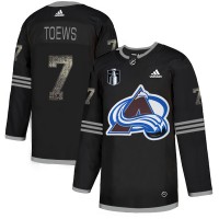 Adidas Colorado Avalanche #7 Devon Toews Black 2022 Stanley Cup Final Patch Authentic Classic Stitched NHL Jersey