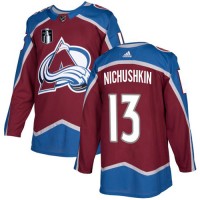 Adidas Colorado Avalanche #13 Valeri Nichushkin Burgundy 2022 Stanley Cup Final Patch Home Authentic Stitched NHL Jersey