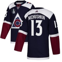 Adidas Colorado Avalanche #13 Valeri Nichushkin Navy 2022 Stanley Cup Final Patch Alternate Authentic Stitched NHL Jersey