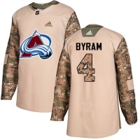 Adidas Colorado Avalanche #4 Bowen Byram Camo Authentic 2017 Veterans Day Stitched NHL Jersey