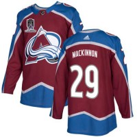 Adidas Colorado Avalanche #29 Nathan MacKinnon Burgundy 2022 Stanley Cup Champions Burgundy Home Authentic Stitched NHL Jersey