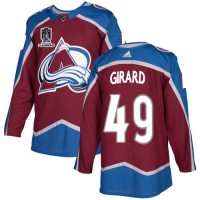 Adidas Colorado Avalanche #49 Samuel Girard Burgundy 2022 Stanley Cup Champions Burgundy Home Authentic Stitched NHL Jersey