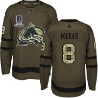 Adidas Colorado Avalanche #8 Cale Makar Green 2022 Stanley Cup Champions Salute To Service Stitched NHL Jersey