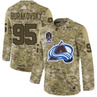 Adidas Colorado Avalanche #95 Andre Burakovsky Camo 2022 Stanley Cup Champions Authentic Stitched NHL Jersey