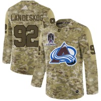 Adidas Colorado Avalanche #92 Gabriel Landeskog Camo 2022 Stanley Cup Champions Authentic Stitched NHL Jersey
