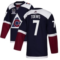 Adidas Colorado Avalanche #7 Devon Toews Navy 2022 Stanley Cup Champions Alternate Authentic Stitched NHL Jersey