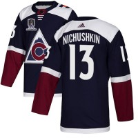 Adidas Colorado Avalanche #13 Valeri Nichushkin Navy 2022 Stanley Cup Champions Alternate Authentic Stitched NHL Jersey